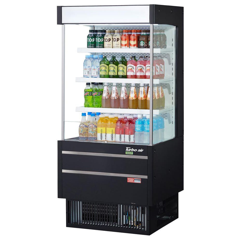 Turbo Air TOM-25MSEB-N 28" Vertical Open Air Cooler w/ (4) Levels, 115v