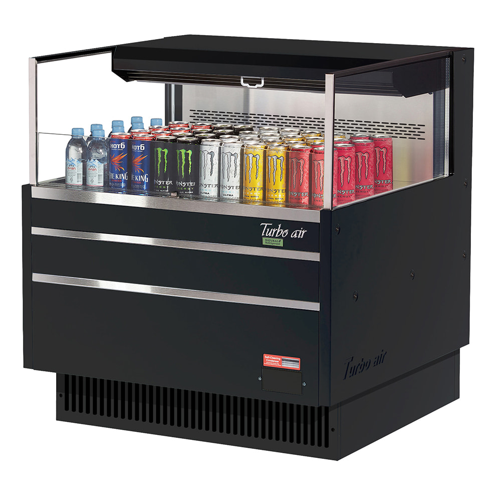 Turbo Air TOM-36L-UF-B-1S-N 34 3/4" Horizontal Open Air Cooler w/ (1) Level, 115v