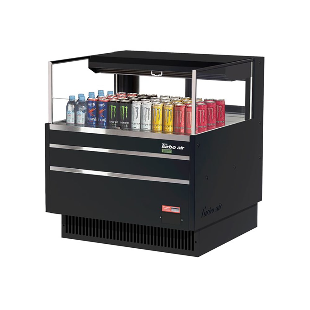 Turbo Air TOM-36L-UFD-B-1S-N 34 3/4" Horizontal Open Air Cooler w/ (1) Level, 115v