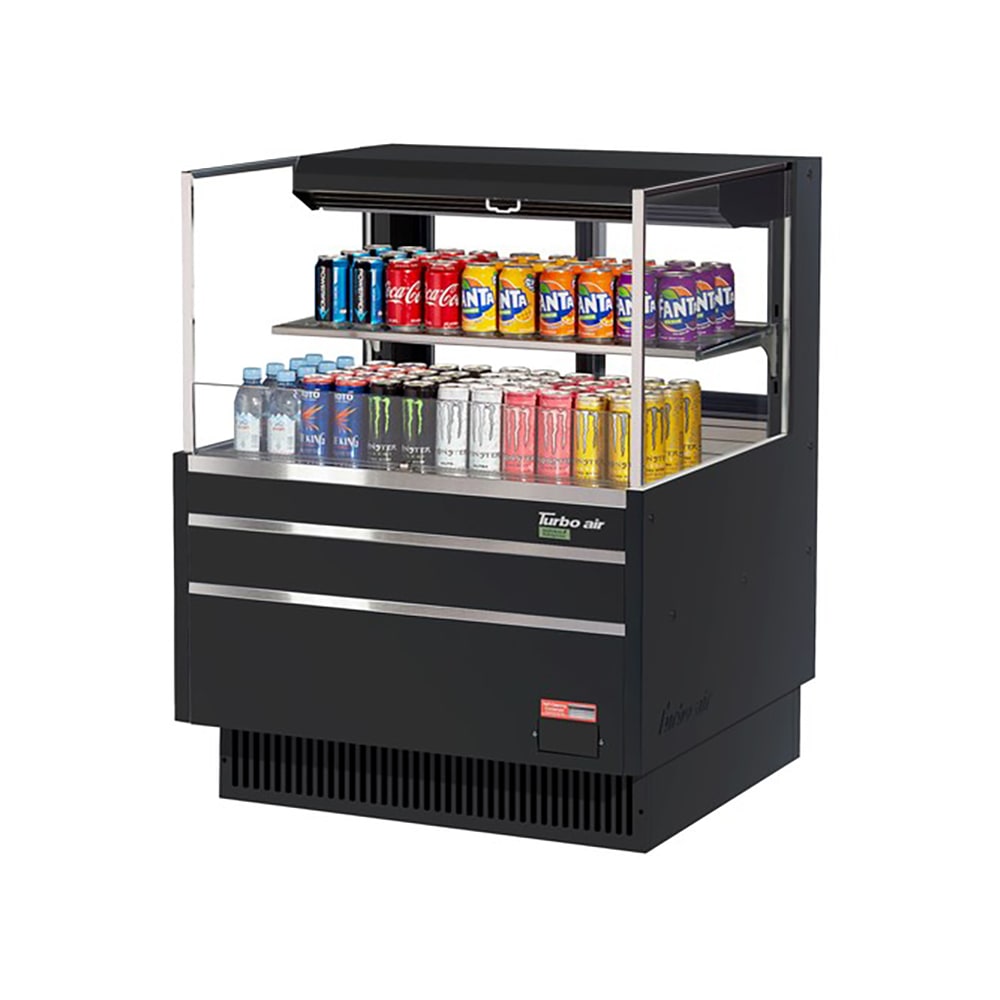 Turbo Air TOM-36L-UFD-B-2S-N 34 3/4" Horizontal Open Air Cooler w/ (2) Levels, 115v