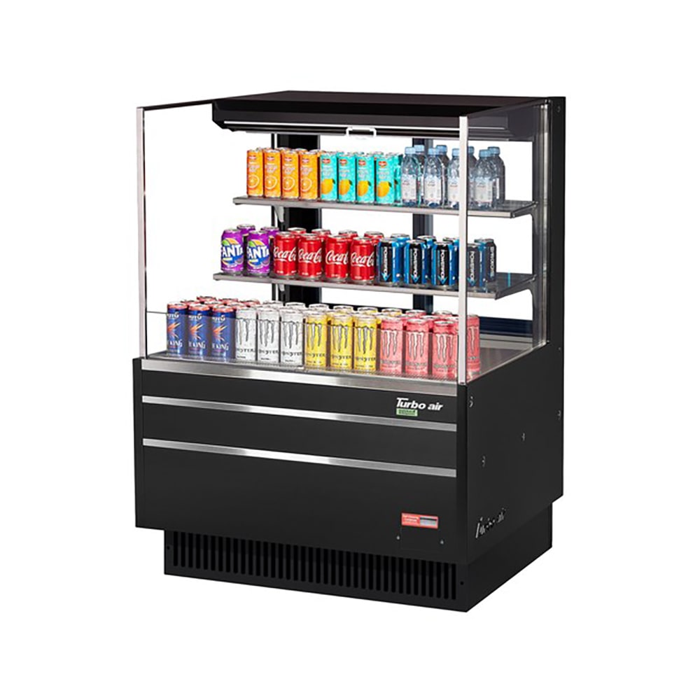 Turbo Air TOM-36L-UFD-B-3S-N 34 3/4" Horizontal Open Air Cooler w/ (3) Levels, 115v