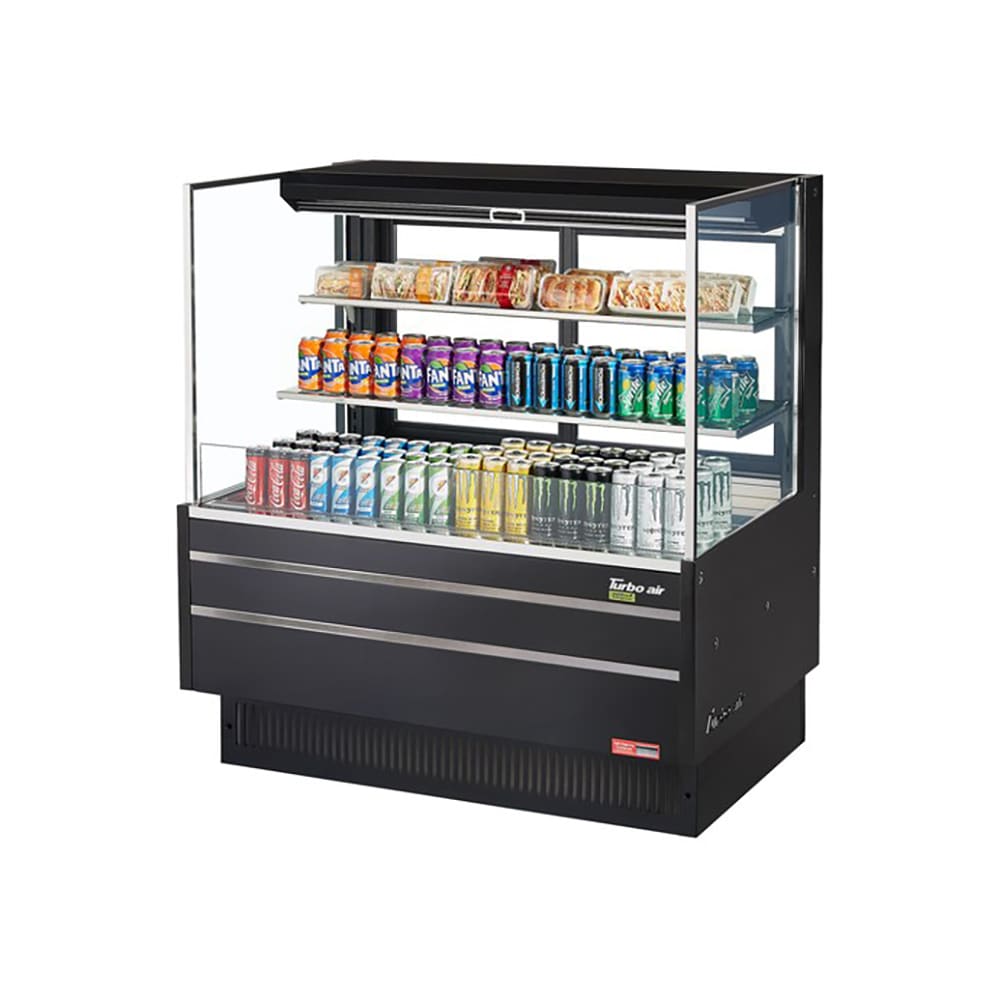 Turbo Air TOM-48L-UFD-B-3S-N 46 3/4" Horizontal Open Air Cooler w/ (3) Levels, 115v