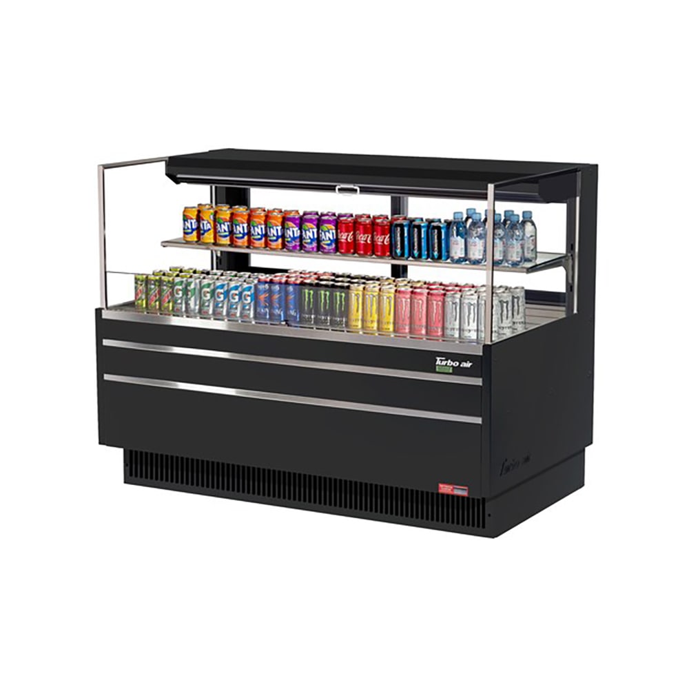 Turbo Air TOM-60L-UFD-B-2S-N 58 3/4" Horizontal Open Air Cooler w/ (2) Levels, 115v