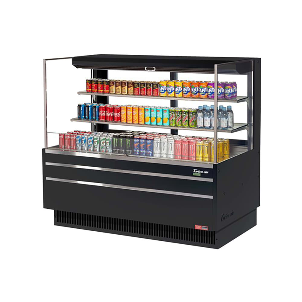 Turbo Air TOM-60L-UFD-B-3S-N 58 3/4" Horizontal Open Air Cooler w/ (3) Levels, 115v