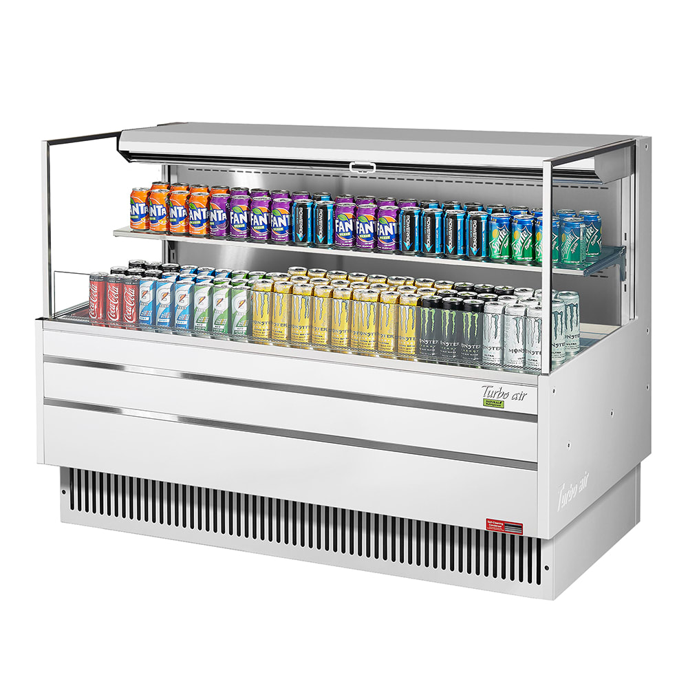 Turbo Air TOM-60L-UF-W-2S-N 58 3/4" Horizontal Open Air Cooler w/ (2) Levels, 115v