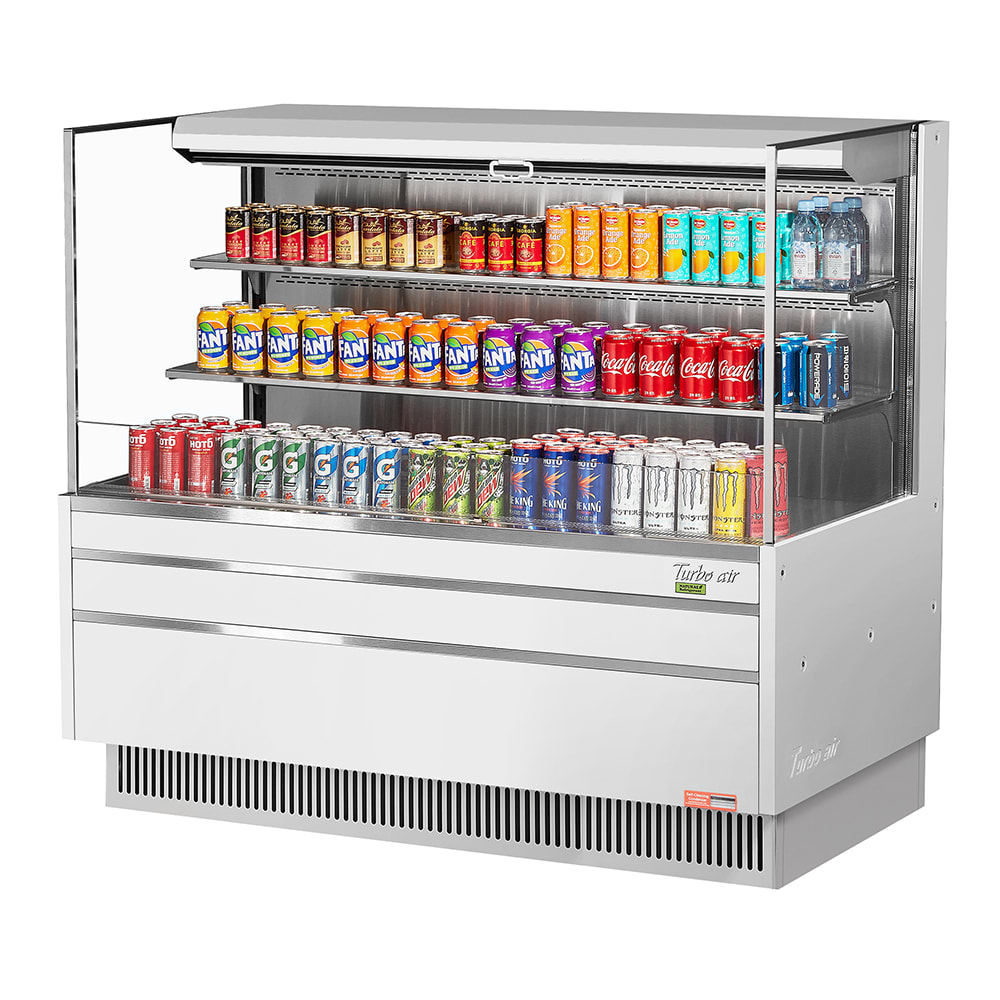 Turbo Air TOM-60L-UF-W-3S-N 58 3/4" Horizontal Open Air Cooler w/ (3) Levels, 115v