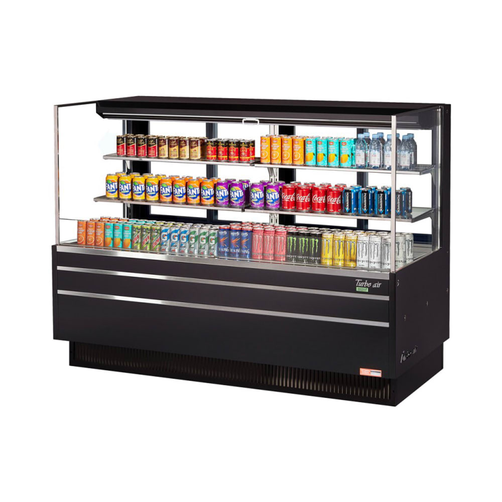 Turbo Air TOM-72L-UFD-B-3S-N 70 3/4" Horizontal Open Air Cooler w/ (3) Levels, 220v/1ph