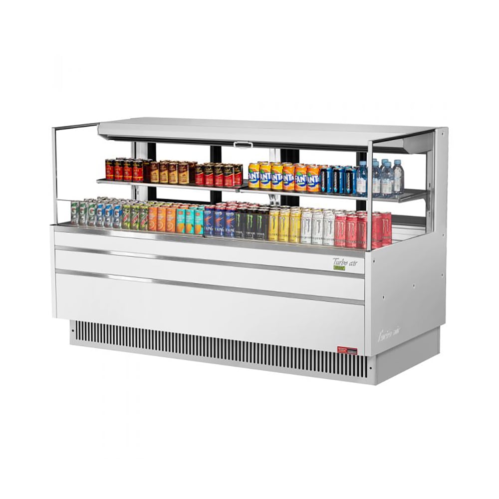 Turbo Air TOM-72L-UFD-W-2S-N 70 3/4" Horizontal Open Air Cooler w/ (2) Levels, 220v/1ph