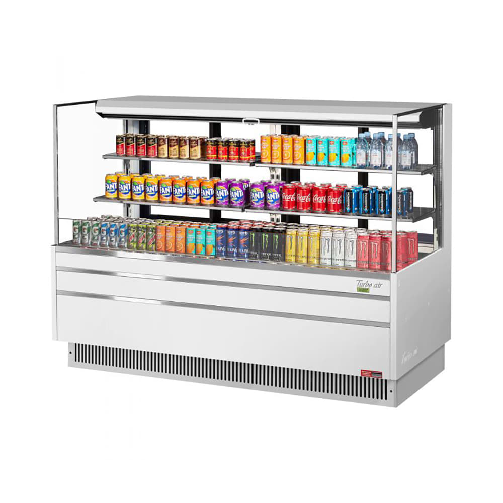 Turbo Air TOM-72L-UFD-W-3S-N 70 3/4" Horizontal Open Air Cooler w/ (3) Levels, 220v/1ph