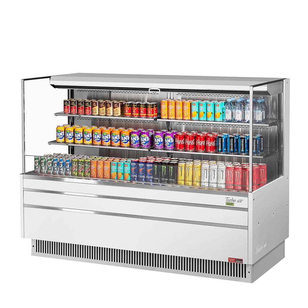 Turbo Air TOM-72L-UF-W-3S-N 70 3/4" Horizontal Open Air Cooler w/ (3) Levels, 220v/1ph