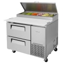 Turbo Air TPR-44SD-D2-N 44" Super Deluxe Pizza Prep Table w/ Refrigerated Base, 115v thumbnail 2