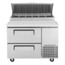 Turbo Air TPR-44SD-D2-N 44" Super Deluxe Pizza Prep Table w/ Refrigerated Base, 115v thumbnail 4