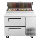 Turbo Air TPR-44SD-D2-N 44" Super Deluxe Pizza Prep Table w/ Refrigerated Base, 115v thumbnail 5
