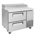Turbo Air TPR-44SD-D2-N 44" Super Deluxe Pizza Prep Table w/ Refrigerated Base, 115v thumbnail 6