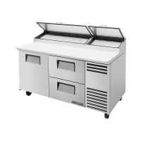 Turbo Air TPR-67SD-D2-N 67" Super Deluxe Pizza Prep Table w/ Refrigerated Base, 115v thumbnail 17