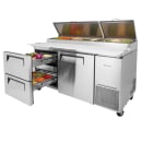 Turbo Air TPR-67SD-D2-N 67" Super Deluxe Pizza Prep Table w/ Refrigerated Base, 115v thumbnail 3
