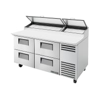 Turbo Air TPR-67SD-D4-N 67" Super Deluxe Pizza Prep Table w/ Refrigerated Base, 115v thumbnail 13