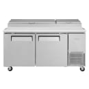 Turbo Air TPR-67SD-N 67" Super Deluxe Pizza Prep Table w/ Refrigerated Base, 115v thumbnail 3