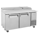 Turbo Air TPR-67SD-N 67" Super Deluxe Pizza Prep Table w/ Refrigerated Base, 115v thumbnail 4