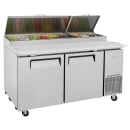 Turbo Air TPR-67SD-N 67" Super Deluxe Pizza Prep Table w/ Refrigerated Base, 115v thumbnail 5