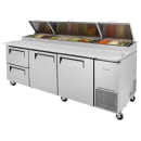 Turbo Air TPR-93SD-D2-N 93" Super Deluxe Pizza Prep Table w/ Refrigerated Base, 115v thumbnail 2