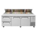 Turbo Air TPR-93SD-D2-N 93" Super Deluxe Pizza Prep Table w/ Refrigerated Base, 115v thumbnail 3
