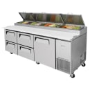 Turbo Air TPR-93SD-D4-N 93" Super Deluxe Pizza Prep Table w/ Refrigerated Base, 115v thumbnail 2