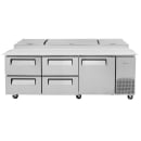 Turbo Air TPR-93SD-D4-N 93" Super Deluxe Pizza Prep Table w/ Refrigerated Base, 115v thumbnail 3