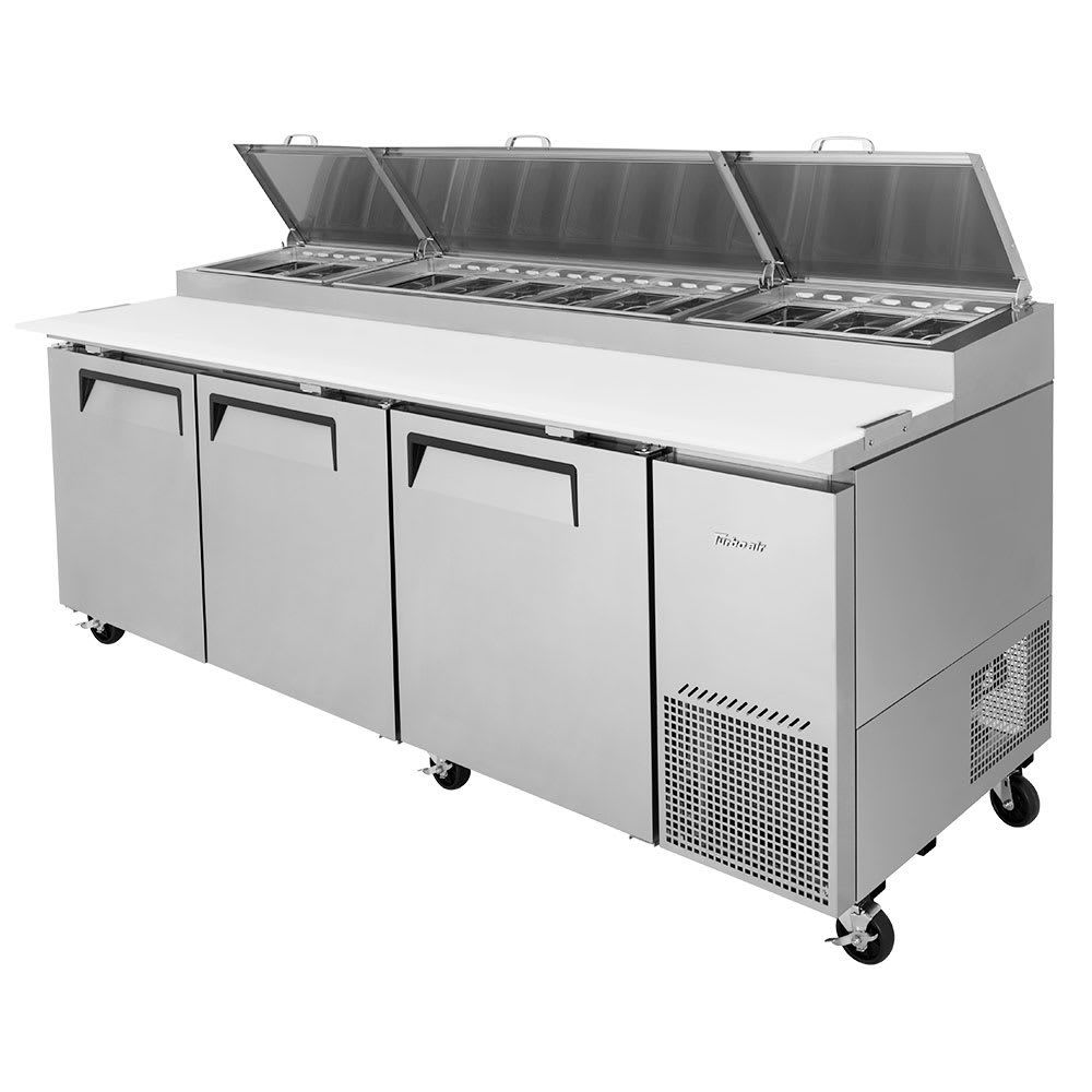 Turbo Air TPR-93SD-N 93" Super Deluxe Pizza Prep Table w/ Refrigerated Base, 115v