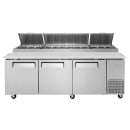 Turbo Air TPR-93SD-N 93" Super Deluxe Pizza Prep Table w/ Refrigerated Base, 115v thumbnail 3