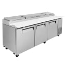 Turbo Air TPR-93SD-N 93" Super Deluxe Pizza Prep Table w/ Refrigerated Base, 115v thumbnail 4