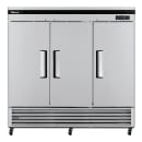 Turbo Air TSF-72SD-N 81 7/8" Super Deluxe Three Section Reach In Freezer, (3) Left/Right Hinge Solid Doors, 115v thumbnail 2