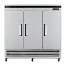 Turbo Air TSR-72SD-N 81 7/8" Three Section Reach In Refrigerator, (3) Left/Right Hinge Solid Doors, 115v thumbnail 2