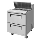Turbo Air TST-28SD-D2-N 27" Super Deluxe Sandwich/Salad Prep Table w/ Refrigerated Base, 115v thumbnail 2
