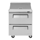 Turbo Air TST-28SD-D2-N 27" Super Deluxe Sandwich/Salad Prep Table w/ Refrigerated Base, 115v thumbnail 4