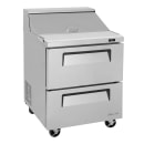 Turbo Air TST-28SD-D2-N 27" Super Deluxe Sandwich/Salad Prep Table w/ Refrigerated Base, 115v thumbnail 6