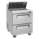 Turbo Air TST-28SD-D2-N 27" Super Deluxe Sandwich/Salad Prep Table w/ Refrigerated Base, 115v thumbnail 7