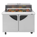 Turbo Air TST-48SD-18-N-DS 48 1/4" Super Deluxe Mega Top Dual Sided Sandwich/Salad Prep Table w/ Refrigerated Base, 115v thumbnail 4