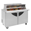 Turbo Air TST-48SD-18-N-DS 48 1/4" Super Deluxe Mega Top Dual Sided Sandwich/Salad Prep Table w/ Refrigerated Base, 115v thumbnail 6