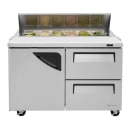 Turbo Air TST-48SD-D2-N 48 1/4" Super Deluxe Sandwich/Salad Prep Table w/ Refrigerated Base, 115v thumbnail 3