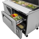 Turbo Air TST-48SD-D2-N 48 1/4" Super Deluxe Sandwich/Salad Prep Table w/ Refrigerated Base, 115v thumbnail 9