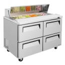 Turbo Air TST-48SD-D4-N 48 1/4" Super Deluxe Sandwich/Salad Prep Table w/ Refrigerated Base, 115v thumbnail 5