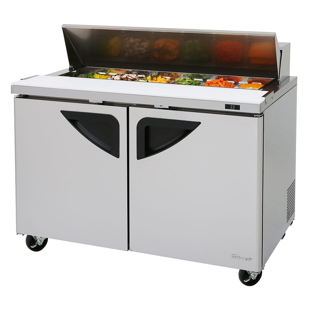 Turbo Air TST-48SD-N 48" Super Deluxe Sandwich/Salad Prep Table w/ Refrigerated Base, 115v