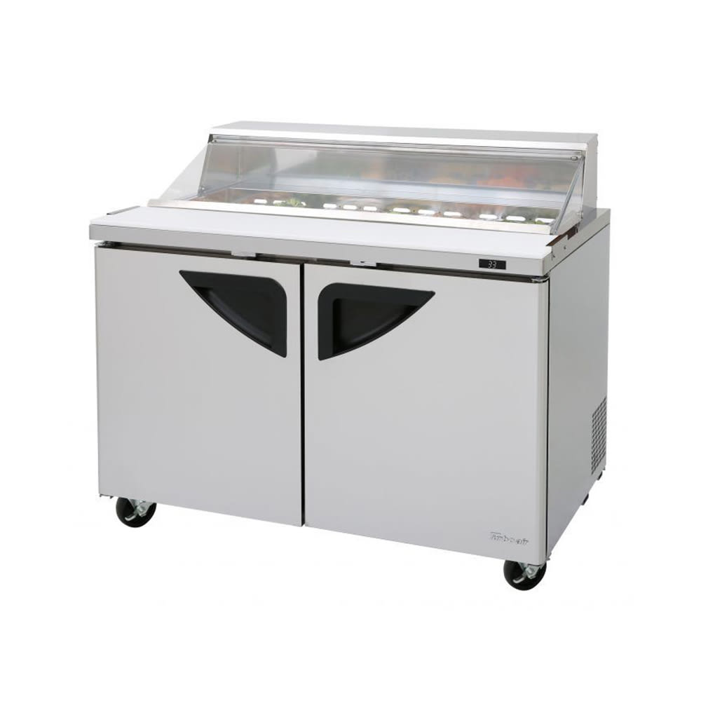 Turbo Air TST-48SD-N-CL 48 1/4" Super Deluxe Sandwich/Salad Prep Table w/ Refrigerated Base, 115v