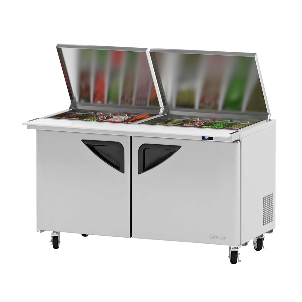 Turbo Air TST-60SD-24-N-FL 60 1/4" Super Deluxe Mega Top Sandwich/Salad Prep Table w/ Refrigerated Base, 115v
