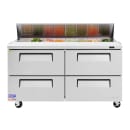 Turbo Air TST-60SD-D4-N 60 1/4" Super Deluxe Sandwich/Salad Prep Table w/ Refrigerated Base, 115v thumbnail 2