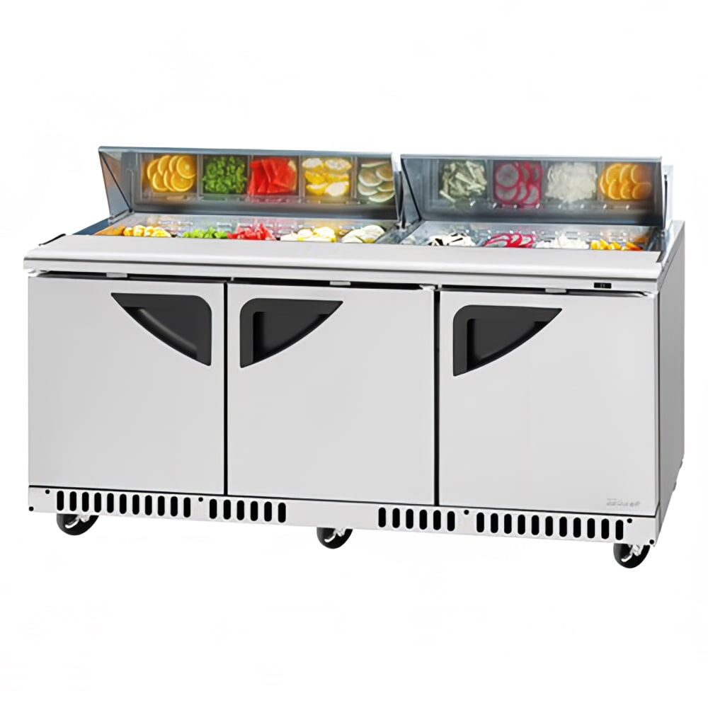 Turbo Air TST-72SD-FB-N 72 5/8" Super Deluxe Sandwich/Salad Prep Table w/ Refrigerated Base, 115v