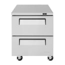 Turbo Air TUF-28SD-D2-N 27 1/2" W Undercounter Freezer w/ (1) Section & (2) Drawers, 115v thumbnail 2