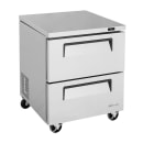 Turbo Air TUF-28SD-D2-N 27 1/2" W Undercounter Freezer w/ (1) Section & (2) Drawers, 115v thumbnail 3