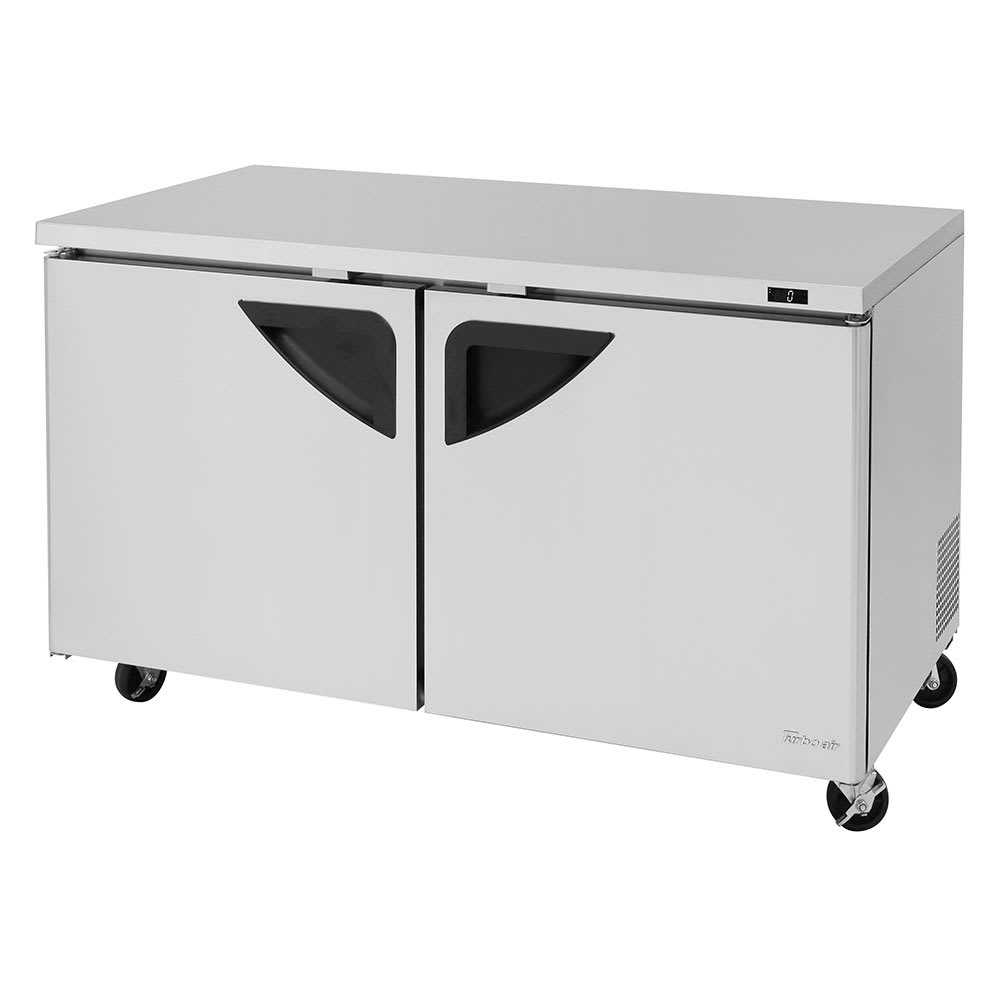 Turbo Air TUF-60SD-N 60 1/4" W Undercounter Freezer w/ (2) Sections & (2) Doors, 115v